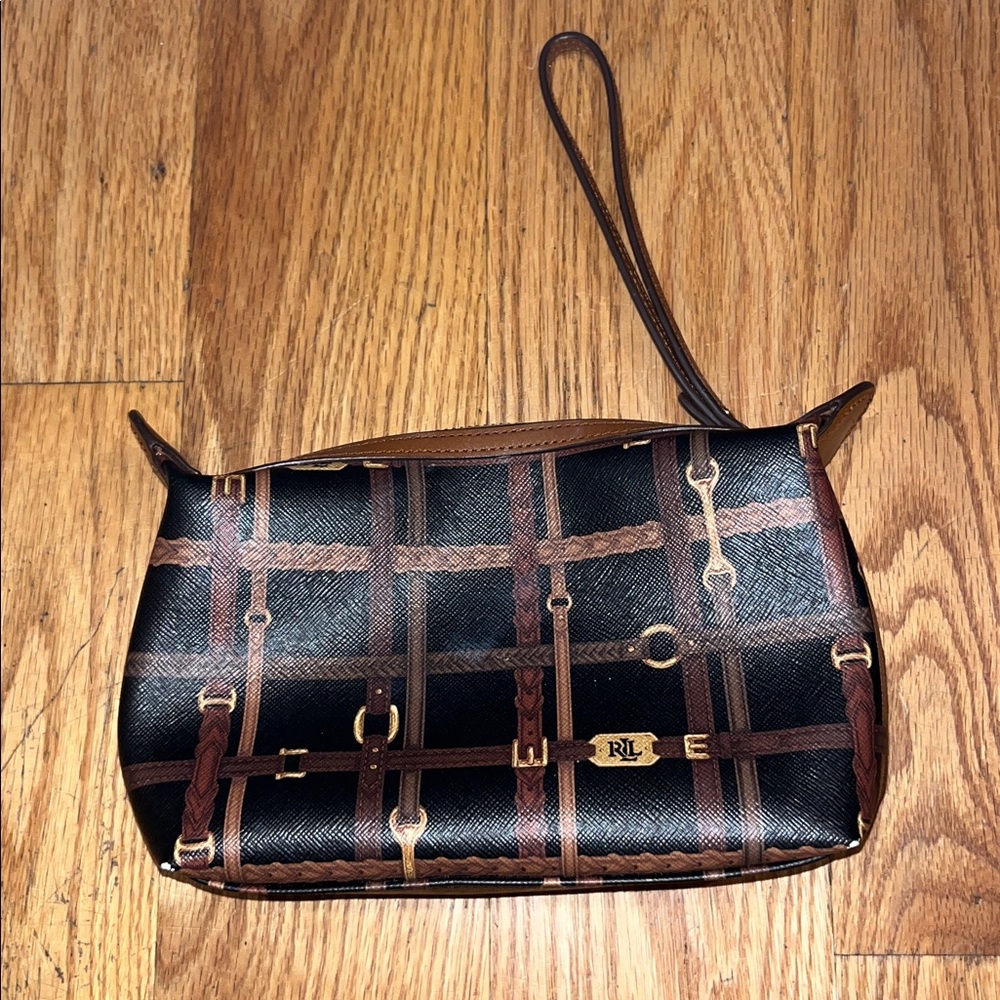 Lauren Ralph Lauren Horse-bit Makeup Case Wristlet - Picture 3 of 11